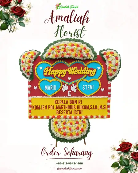 Papan Bunga Pernikahan Geritan